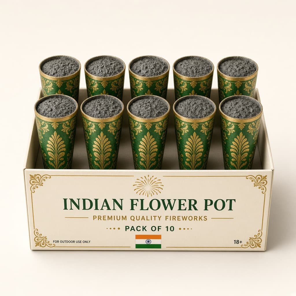 Flower pot Special glitter ( Green Color )